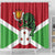 Personalized Burundi Shower Curtain Lion and Coat Of Arms - Flag Style