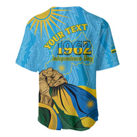 Personalized Rwanda Independence Day Baseball Jersey Coat Of Arms Imigongo Pattern