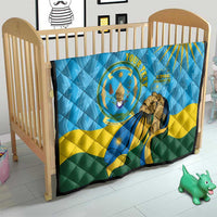 Personalized Rwanda Independence Day Quilt Coat Of Arms Imigongo Pattern