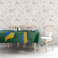 Personalized Rwanda Independence Day Tablecloth Coat Of Arms Imigongo Pattern