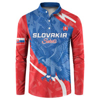 Custom Slovakia Football Button Sweatshirt Come On Sokoli - Wonder Print Shop