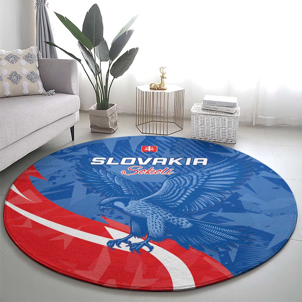 Slovakia Football Round Carpet Come On Sokoli - Wonder Print Shop