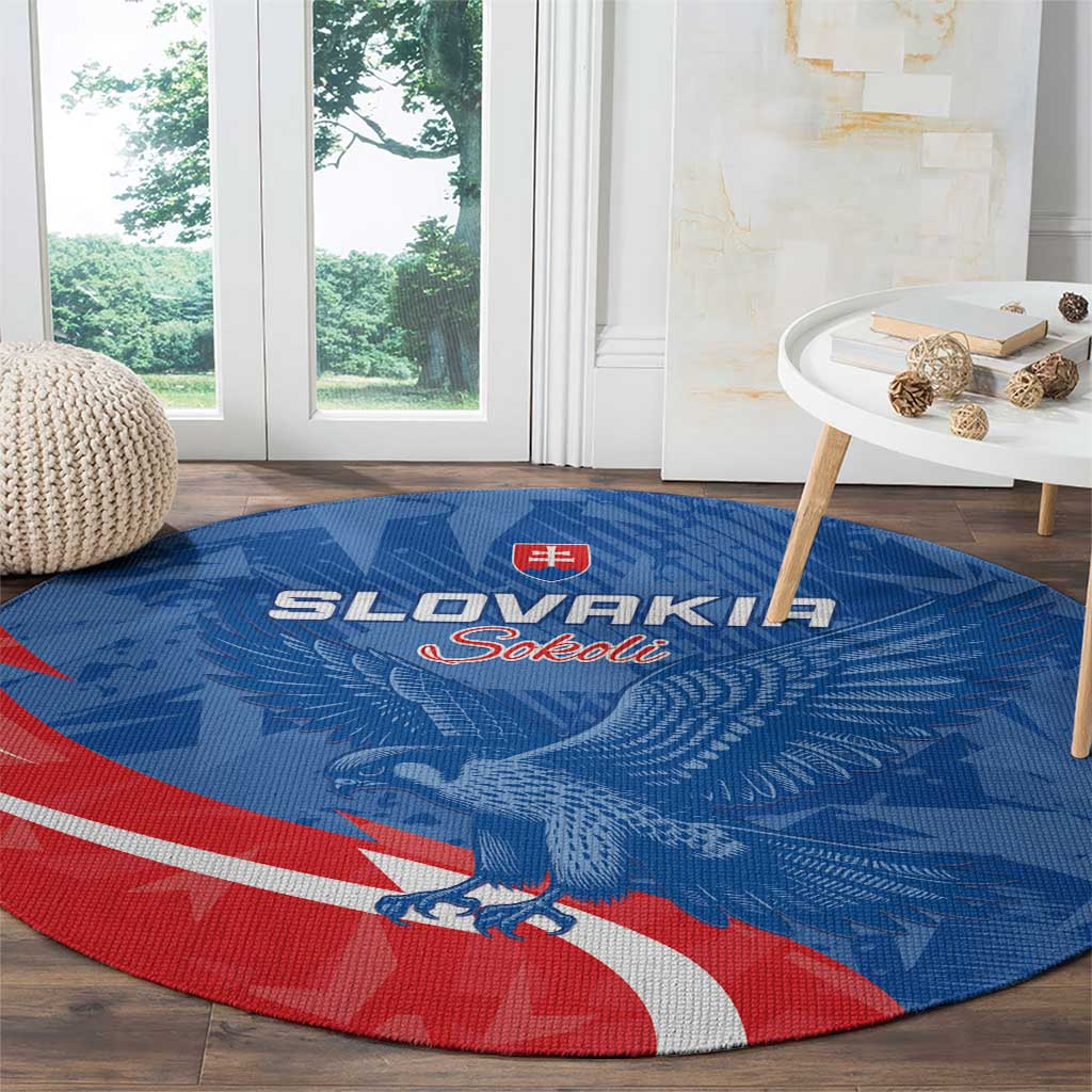 Slovakia Football Round Carpet Come On Sokoli - Wonder Print Shop