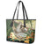 Pura Vida Costa Rica Sloth Leather Tote Bag Tropical Flowers Vintage Color