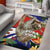 Pura Vida Costa Rica Sloth Area Rug Tropical Flowers Flag Color - Wonder Print Shop