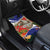 Pura Vida Costa Rica Sloth Car Mats Tropical Flowers Flag Color - Wonder Print Shop