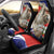 Pura Vida Costa Rica Sloth Car Seat Cover Tropical Flowers Flag Color - Wonder Print Shop