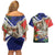 Pura Vida Costa Rica Sloth Couples Matching Off Shoulder Short Dress and Hawaiian Shirt Tropical Flowers Flag Color - Wonder Print Shop