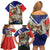 Pura Vida Costa Rica Sloth Family Matching Off Shoulder Short Dress and Hawaiian Shirt Tropical Flowers Flag Color - Wonder Print Shop