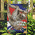 Pura Vida Costa Rica Sloth Garden Flag Tropical Flowers Flag Color - Wonder Print Shop