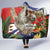 Pura Vida Costa Rica Sloth Hooded Blanket Tropical Flowers Flag Color