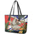 Pura Vida Costa Rica Sloth Leather Tote Bag Tropical Flowers Flag Color