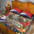 Pura Vida Costa Rica Sloth Quilt Bed Set Tropical Flowers Flag Color - Wonder Print Shop