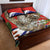 Pura Vida Costa Rica Sloth Quilt Bed Set Tropical Flowers Flag Color - Wonder Print Shop