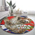 Pura Vida Costa Rica Sloth Round Carpet Tropical Flowers Flag Color