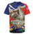 Pura Vida Costa Rica Sloth Rugby Jersey Tropical Flowers Flag Color - Wonder Print Shop