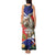 Pura Vida Costa Rica Sloth Tank Maxi Dress Tropical Flowers Flag Color - Wonder Print Shop