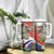 Pura Vida Costa Rica Sloth Tumbler With Handle Tropical Flowers Flag Color - Wonder Print Shop