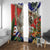 Pura Vida Costa Rica Sloth Window Curtain Tropical Flowers Flag Color - Wonder Print Shop