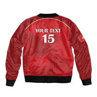 Custom Tunisia Football Bomber Jacket Red Eagles of Carthage - Wonder Print Shop