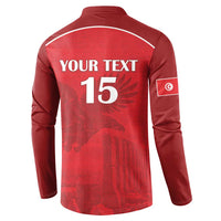Custom Tunisia Football Button Sweatshirt Red Eagles of Carthage - Wonder Print Shop