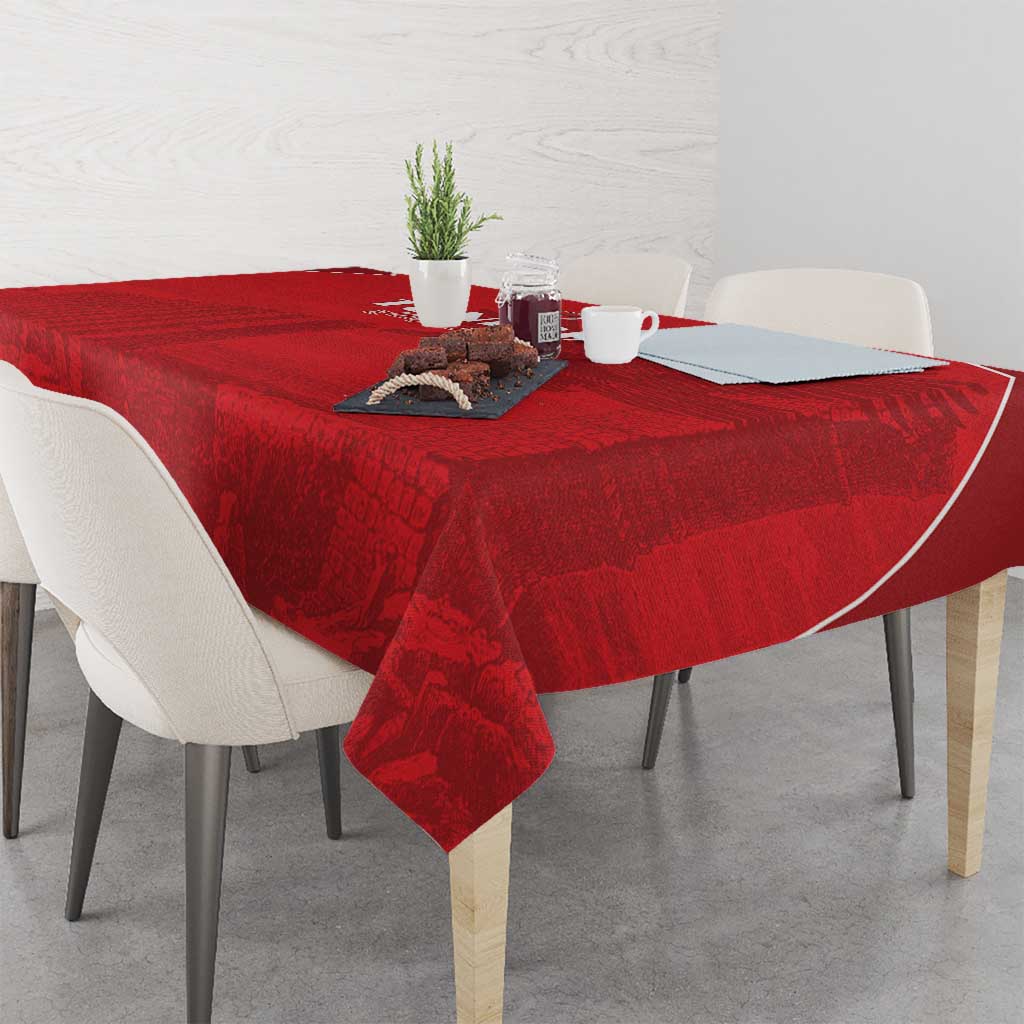Tunisia Football Tablecloth Red Eagles of Carthage - Wonder Print Shop