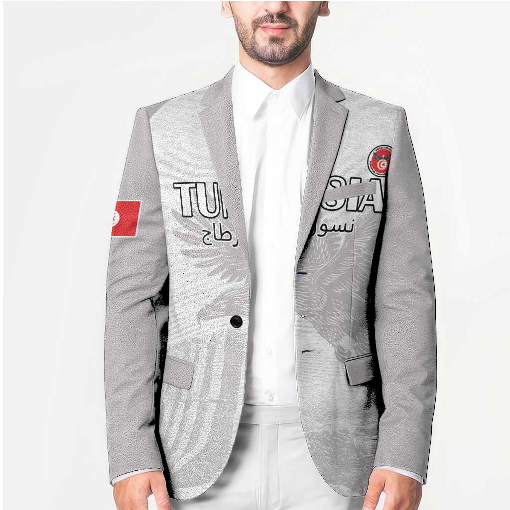 Custom Tunisia Football Blazer White Eagles of Carthage - Wonder Print Shop