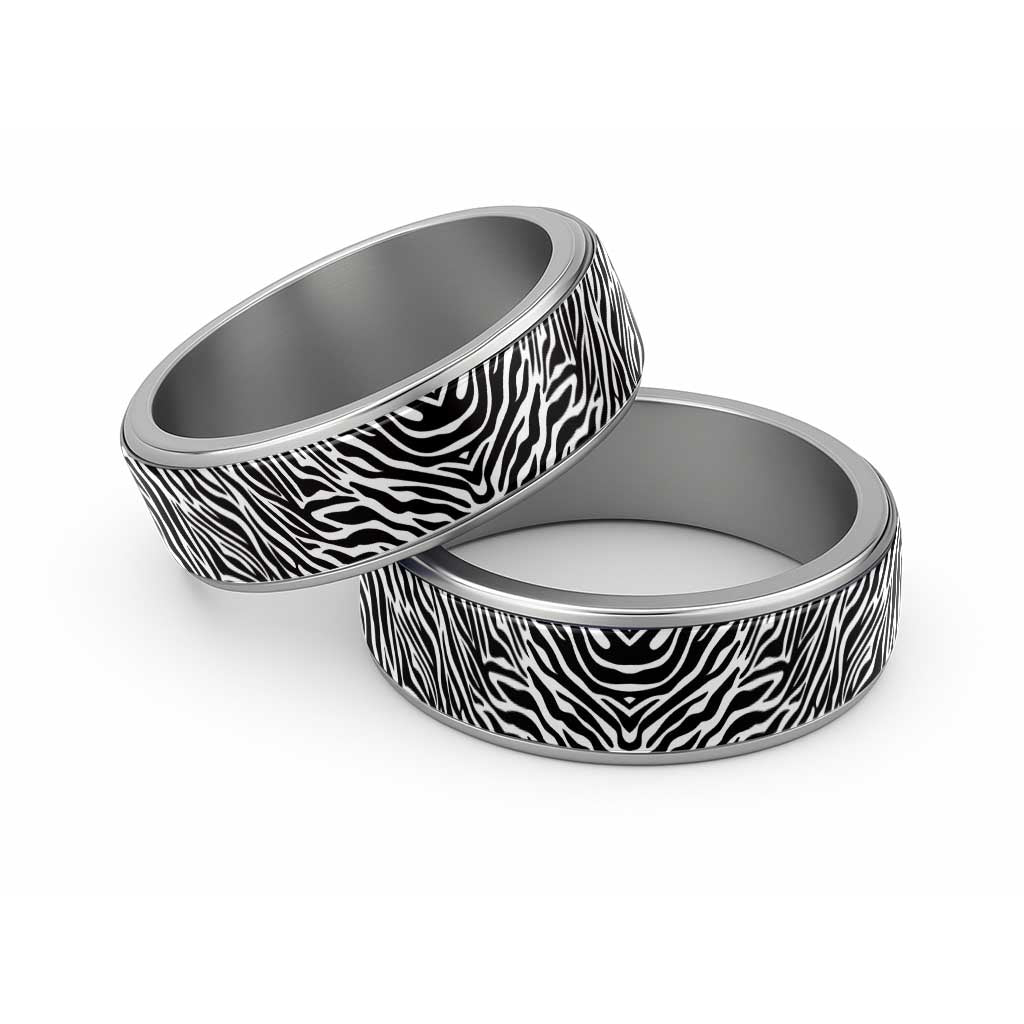African Zebra Skin Pattern Classic Ring - Wonder Print Shop