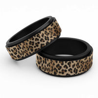 African Leopards Skin Pattern Spinner Ring - Wonder Print Shop