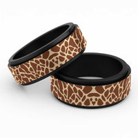 African Giraffe Skin Pattern Spinner Ring - Wonder Print Shop