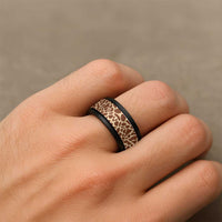 African Giraffe Skin Pattern Spinner Ring - Wonder Print Shop