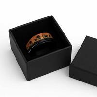 African Safari Animal Landscape Spinner Ring Sunset Version - Wonder Print Shop