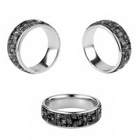 African Adinkra Symbols - Black Classic Ring - Wonder Print Shop