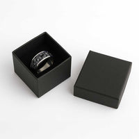 African Adinkra Symbols - Black Classic Ring - Wonder Print Shop