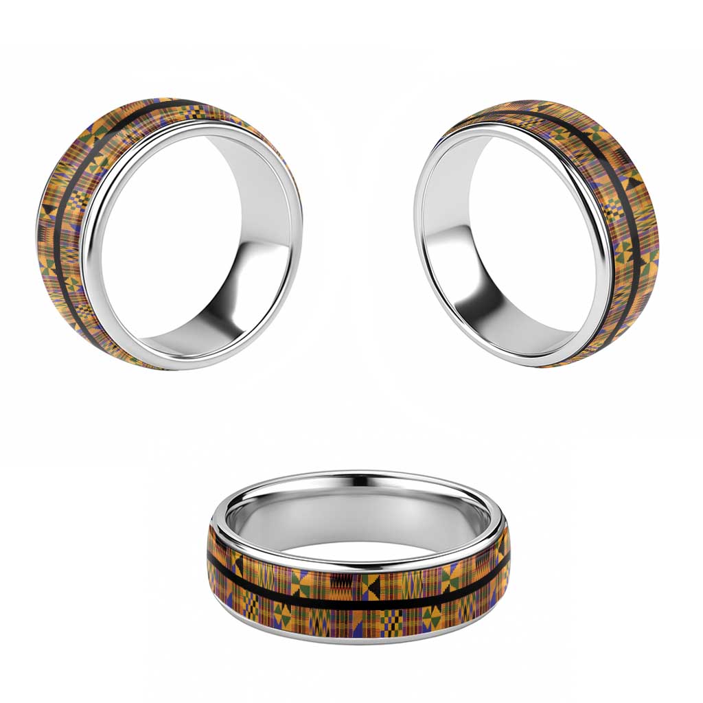 Kente African Pattern Classic Ring - Wonder Print Shop