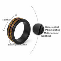 Kente African Pattern Spinner Ring - Wonder Print Shop