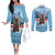 Switzerland Christmas Marmot Couples Matching Off The Shoulder Long Sleeve Dress and Long Sleeve Button Shirt Joyeux Noel