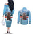 Switzerland Christmas Marmot Couples Matching Off The Shoulder Long Sleeve Dress and Long Sleeve Button Shirt Joyeux Noel