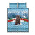 Switzerland Christmas Marmot Quilt Bed Set Joyeux Noel