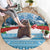 Switzerland Christmas Marmot Round Carpet Joyeux Noel