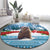 Switzerland Christmas Marmot Round Carpet Joyeux Noel