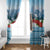 Switzerland Christmas Marmot Window Curtain Joyeux Noel