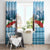 Switzerland Christmas Marmot Window Curtain Joyeux Noel