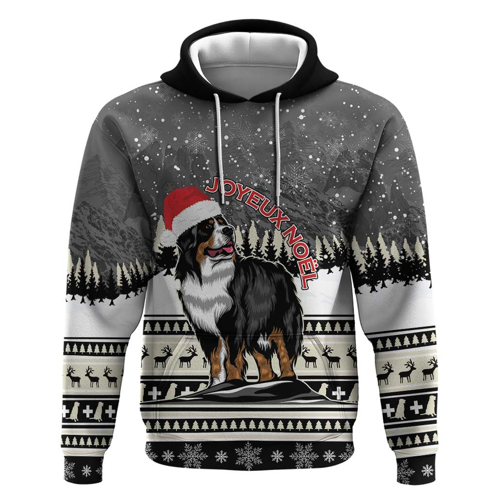 Switzerland Christmas Bernese Mountain Dog Hoodie Joyeux Noel - Wonder Print Shop