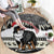 Switzerland Christmas Bernese Mountain Dog Round Carpet Joyeux Noel