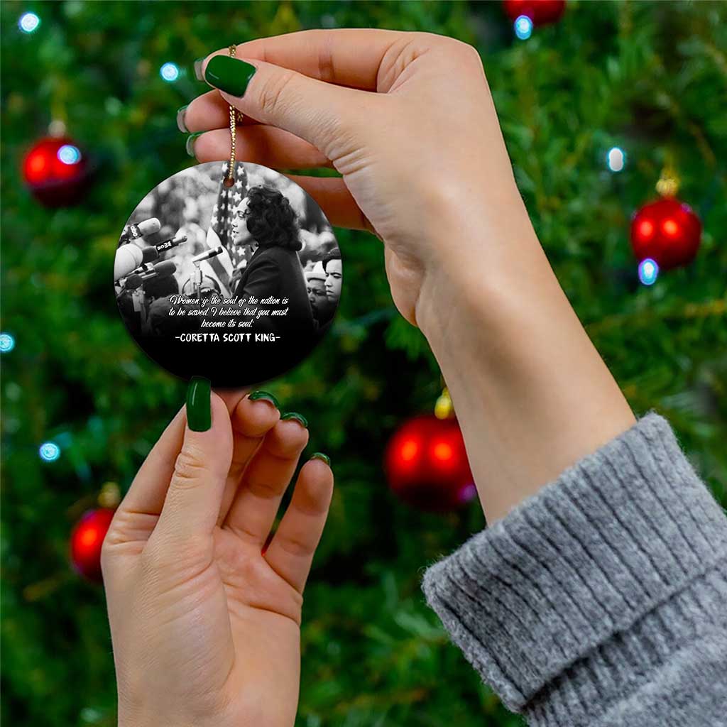 Civil Rights Leaders Peaceful Courage Ceramic Ornament Coretta Scott King - Wonder Print Shop