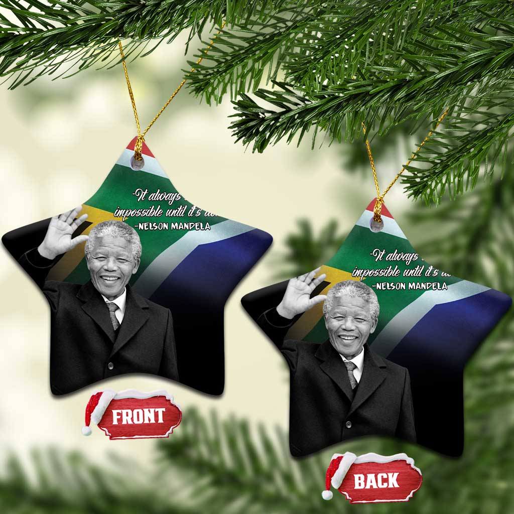 Civil Rights Leaders Unbreakable Hope Ceramic Ornament Nelson Mandela - Wonder Print Shop