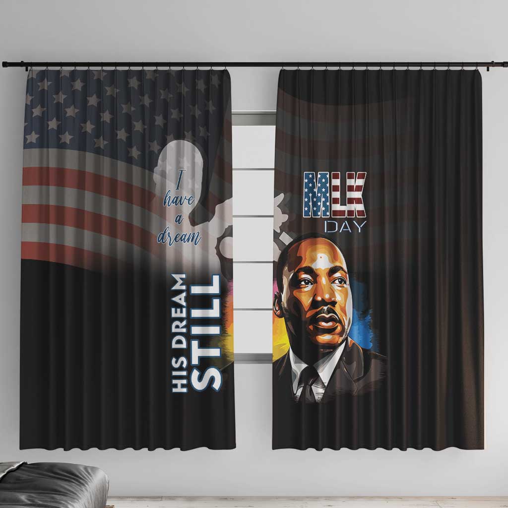 Happy MLK Day Window Curtain I Have A Dream - His Dream Still - Wonder Print Shop