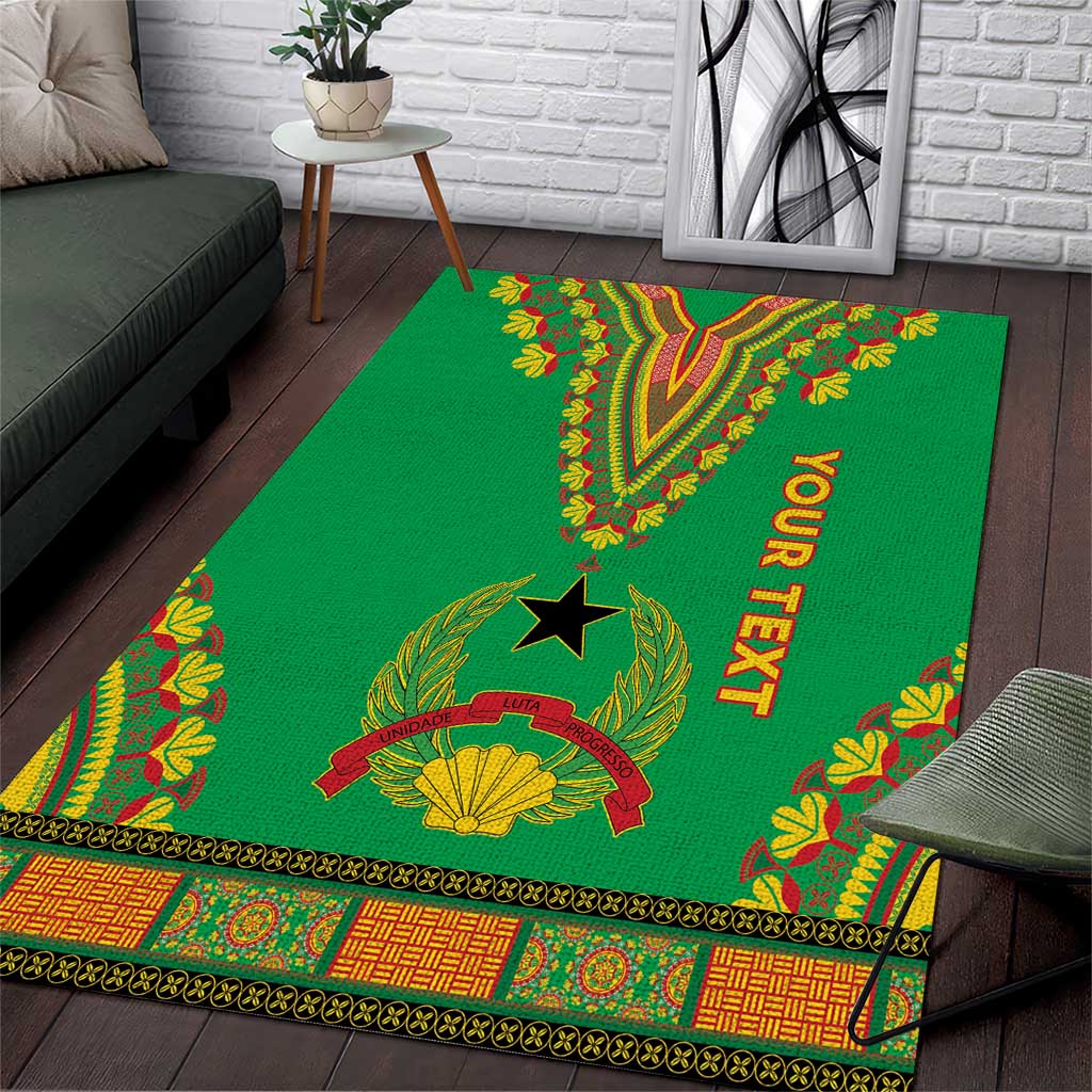 Personalised Guinea Bissau Area Rug Dashiki Pattern - Wonder Print Shop