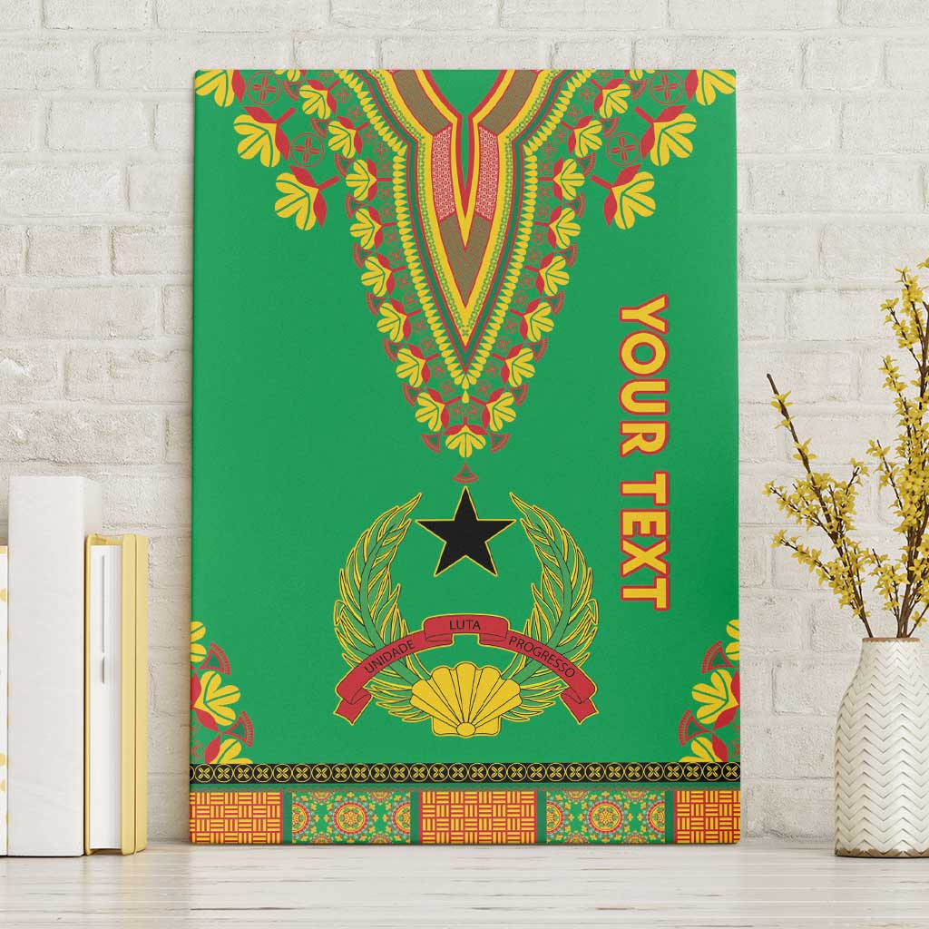 Personalised Guinea Bissau Canvas Wall Art Dashiki Pattern - Wonder Print Shop